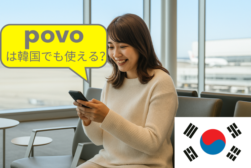 povoは韓国で使える？povoの海外ローミングについて徹底解説